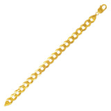 14K Gold 250G(9mm) Solid Light Curb Bracelet - Grace Fine Gold
