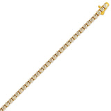 14K Yellow Gold Round Pave CZ Tennis Bracelet 3mm - Grace Fine Gold