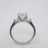 14K White Gold Ladies Princess Cut Solitaire CZ Ring - Grace Fine Gold