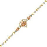 14K Gold 15Anos Heart CZ Set Bracelet - Grace Fine Gold