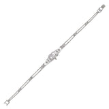 14K White Gold Fancy 15 Anos Heart CZ Bracelet - Grace Fine Gold