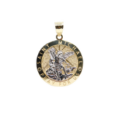 14K Gold Two Tone Saint Michael Charm - Grace Fine Gold