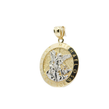 14K Gold Two Tone Saint Michael Charm - Grace Fine Gold
