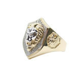 14K Gold Men's Fancy Lion Face Ring - Grace Fine Gold