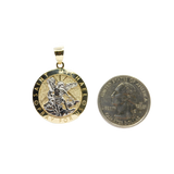14K Gold Two Tone Saint Michael Charm - Grace Fine Gold