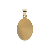 14K Tri-Color Gold Diamond-cut Communion Stamp Oval Charm - Grace Fine Gold