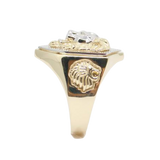 14K Gold Men's Fancy Lion Face Ring - Grace Fine Gold