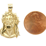 14K Yellow gold Jesus Face Charm Pendent - Grace Fine Gold