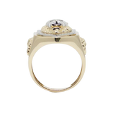 14K Gold Men's Fancy Lion Face Ring - Grace Fine Gold