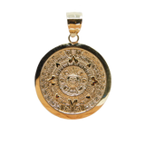 14K Yellow Gold Aztec calendar charm - Grace Fine Gold