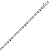 14K White Gold 3mm Round Cubic Zirconia Tennis Bracelet - Grace Fine Gold