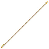 14K Yellow Gold Round Pave CZ Tennis Bracelet 3mm - Grace Fine Gold