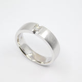 14K White Gold Princess Cut Diamond Mens Ring - Grace Fine Gold