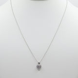 14K White Gold 7mm Fancy Heart CZ Necklace - Grace Fine Gold