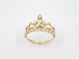 14K Yellow Gold 15 Anos Crown CZ Ring - Grace Fine Gold