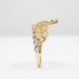 14K Yellow Gold 15 Anos Crown CZ Ring - Grace Fine Gold