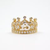 14K Yellow Gold 15 Anos Crown CZ Ring - Grace Fine Gold