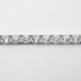 14K White Gold 3mm Round Cubic Zirconia Tennis Bracelet - Grace Fine Gold