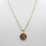 14K Yellow Gold With CZ Baptism Picture Necklace - Grace Fine Gold