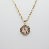 14K Tri-color D.C With CZ Communion Necklace - Grace Fine Gold