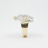 14K Gold  Men's Fancy Horse Face CZ Ring - Grace Fine Gold