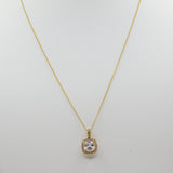 14K Yellow Gold Fancy Cushion Cut CZ Necklace - Grace Fine Gold