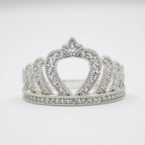 14K White Gold Ladies Fancy Tiara CZ Ring - Grace Fine Gold