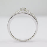 14K White Gold Ladies Fancy Tiara CZ Ring - Grace Fine Gold