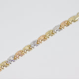 14K Tri-Color Gold Elephant Hollow Bracelet - Grace Fine Gold