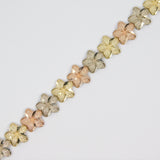 14K Tri-Color Gold Plumeria Flower Bracelet - Grace Fine Gold