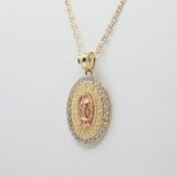14K Gold 15 Anos C.Z Oval Necklace - Grace Fine Gold