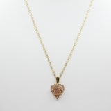14K Tri-color Fancy 15 Anos Heart C.Z Necklace - Grace Fine Gold