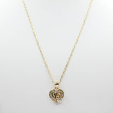 14K Gold 15 Anos Heart C.Z Necklace - Grace Fine Gold